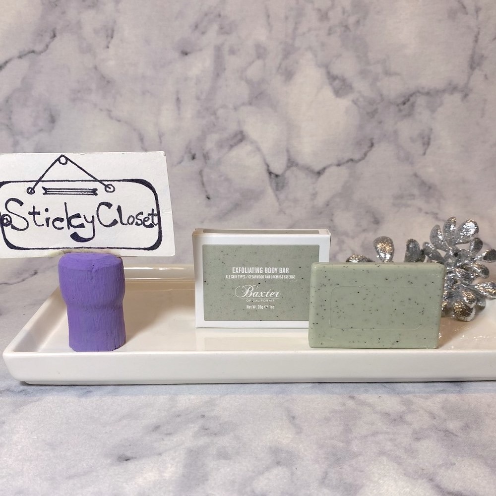 Baxter of California Skincare,Scrub Soap Body Bar Men-Travel 28g,1oz-BOXED-NEW